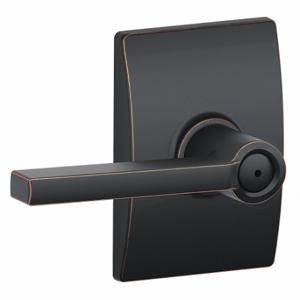 SCHLAGE F40 LAT 716 CEN Door Lever Lockset, Grade 2, Latitude/Century, Antique Bronze, Not Keyed | CT9YKB 49ZP71