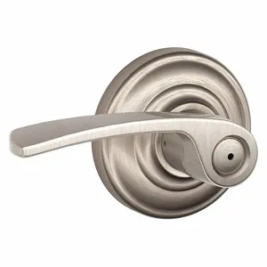 SCHLAGE F40 MER 619 AND Door Lever Lockset, Grade 2, Merano/Andover, Satin Nickel, Not Keyed | CT9ZFM 49ZP73