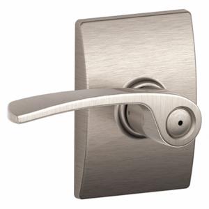 SCHLAGE F40 MER 619 CEN Door Lever Lockset, Grade 2, Merano/Century, Satin Nickel, Not Keyed | CT9YNZ 49ZP74