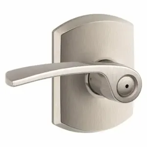 SCHLAGE F40 MER 619 GRW Door Lever Lockset, Grade 2, Merano/Greenwich, Satin Nickel, Different | CT9YPG 457K16