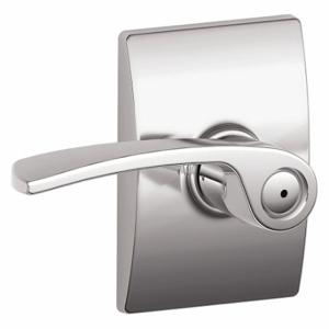 SCHLAGE F40 MER 625 CEN Door Lever Lockset, Grade 2, Merano/Century, Bright Chrome, Not Keyed | CT9YNU 49ZP77