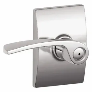 SCHLAGE F40 MER 625 CEN Door Lever Lockset, Grade 2, Merano/Century, Bright Chrome, Not Keyed | CT9YNU 49ZP77