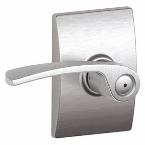 SCHLAGE F40 MER 626 CEN Door Lever Lockset, Grade 2, Merano/Century, Satin Chrome, Not Keyed | CT9ZCH 49ZP79