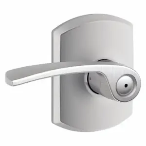 SCHLAGE F40 MER 626 GRW Door Lever Lockset, Grade 2, Merano/Greenwich, Satin Chrome, Different | CT9YPE 457K19