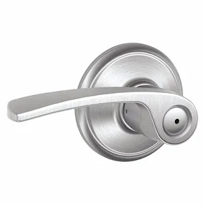 SCHLAGE F40 MER 626 Door Lever Lockset, Grade 2, Merano, Satin Chrome, Not Keyed | CT9ZER 49ZP78