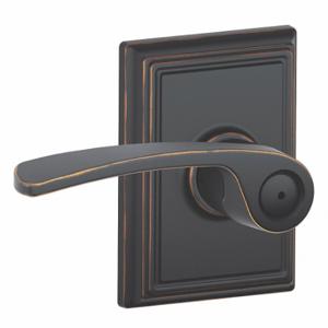 SCHLAGE F40 MER 716 ADD Door Lever Lockset, Grade 2, Merano/Addison, Antique Bronze, Not Keyed | CT9YND 49ZP81