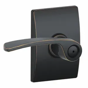 SCHLAGE F40 MER 716 CEN Door Lever Lockset, Grade 2, Merano/Century, Antique Bronze, Not Keyed | CT9YNM 49ZP82