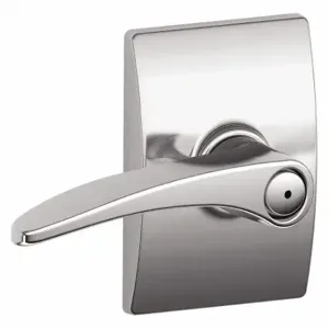 SCHLAGE F40 MNH 625 CEN Door Lever Lockset, Grade 2, Manhattan/Century, Bright Chrome, Not Keyed | CT9YLW 49ZP88