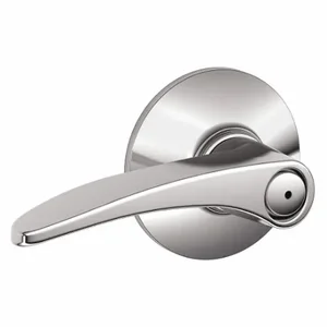 SCHLAGE F40 MNH 625 Door Lever Lockset, Grade 2, Manhattan, Bright Chrome, Not Keyed | CT9YLC 49ZP87