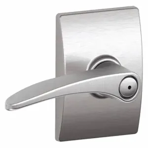 SCHLAGE F40 MNH 626 CEN Door Lever Lockset, Grade 2, Manhattan/Century, Satin Chrome, Not Keyed | CT9YMB 49ZP90