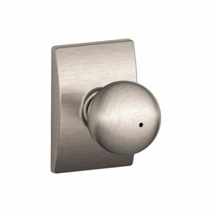 SCHLAGE F40 ORB 619 CEN Knob Lockset, 2, Orbit/Century, Satin Nickel, Not Keyed | CT9ZUX 49ZF54