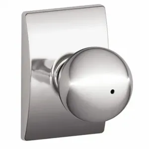 SCHLAGE F40 ORB 625 CEN Knob Lockset, 2, Orbit/Century, Chrome, Not Keyed | CT9ZUR 49ZF57