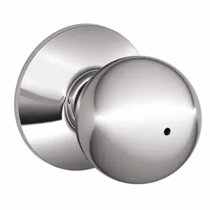 SCHLAGE F40 ORB 625 Knob Lockset, 2, Orbit, Chrome, Not Keyed | CT9ZUK 49ZF56