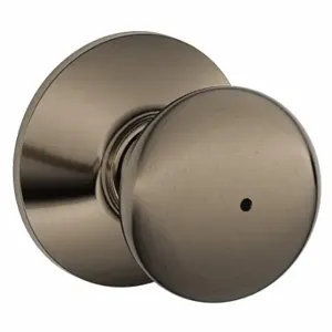 SCHLAGE F40 PLY 620 Knob Lockset, 2, Plymouth, Antique Pewter, Not Keyed | CT9ZVF 49ZF67