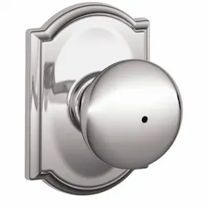 SCHLAGE F40 PLY 625 CAM Knob Lockset, 2, Plymouth/Camelot, Chrome, Not Keyed | CT9ZWL 49ZF71