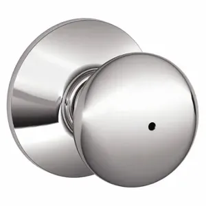 SCHLAGE F40 PLY 625 Knob Lockset, 2, Plymouth, Bright Chrome, Not Keyed | CU2ACN 457G94