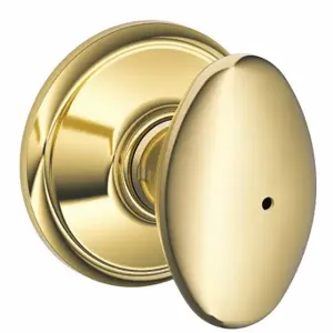 SCHLAGE F40 SIE 605X625 Knob Lockset, 2, Siena, Bright Chrome, Not Keyed | CU2ACV 457G96