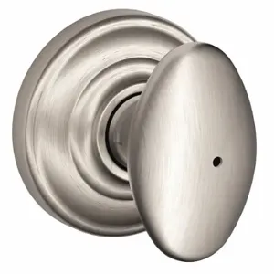 SCHLAGE F40 SIE 619 AND Knob Lockset, 2, Siena/Andover, Satin Nickel, Not Keyed | CU2AAJ 49ZF87