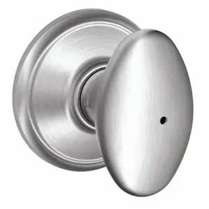 SCHLAGE F40 SIE 626 Knob Lockset, 2, Siena, Satin Chrome, Not Keyed | CT9ZXM 49ZF98