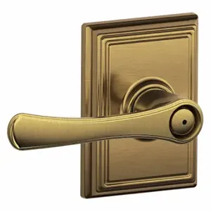 SCHLAGE F40 VLA 609 ADD Door Lever Lockset, Grade 2, Avila/Addison, Antique Brass, Different | CT9XVH 457K25