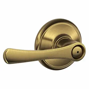 SCHLAGE F40 VLA 609 Door Lever Lockset, Grade 2, Avila, Antique Brass, Not Keyed | CT9XUM 49ZR16