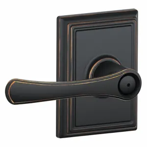 SCHLAGE F40 VLA 716 ADD Door Lever Lockset, Grade 2, Avila/Addison, Antique Bronze, Different | CT9ZEG 457K30