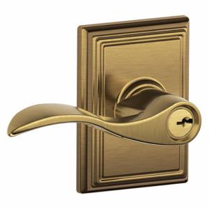 SCHLAGE F51A ACC 609 ADD Door Lever Lockset, Grade 2, Accent/Addison, Antique Brass, Different | CT9XLQ 49ZR31