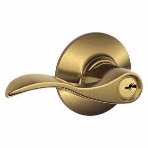 SCHLAGE F51A ACC 609 Door Lever Lockset, Grade 2, Accent, Antique Brass, Different | CT9XJP 45EG95