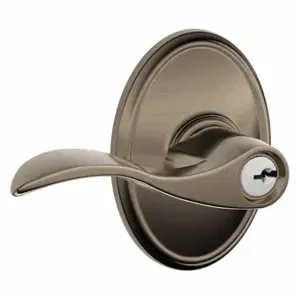 SCHLAGE F51A ACC 620 WKF Door Lever Lockset, Grade 2, Accent/Wakefield, Antique Pewter, Different | CT9XRN 49ZR45