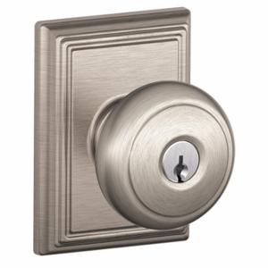 SCHLAGE F51A AND 619 ADD Knob Lockset, 2, Andover/Addison, Satin Nickel, Different | CT9ZMP 49ZG12