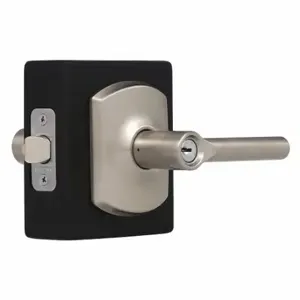 SCHLAGE F51A BRW 619 GRW Door Lever Lockset, Grade 2, Broadway/Greenwich, Satin Nickel, Different | CT9XZM 49ZR67