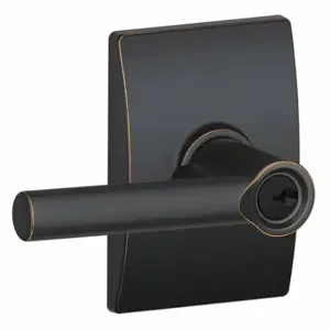 SCHLAGE F51A BRW 716 CEN Door Lever Lockset, Grade 2, Broadway/Century, Antique Bronze, Different | CT9XYH 49ZR72