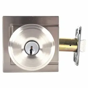 SCHLAGE F51A BWE 619 ULD Knob Lockset, 2, Bowery/Upland, Satin Nickel | CU2ACF 457H02