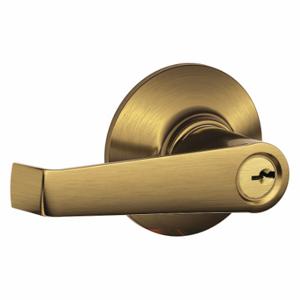 SCHLAGE F51A ELA 609 Door Lever Lockset, Grade 2, Elan, Antique Brass, Different | CT9YBL 45EH08