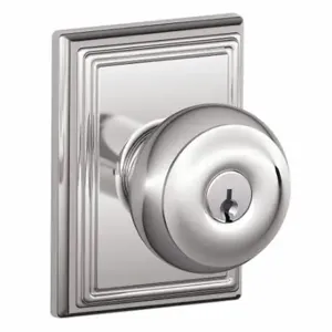 SCHLAGE F51A GEO 625 ADD Knob Lockset, 2, Georgian/Addison, Chrome, Different | CT9ZQB 49ZG43