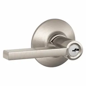 SCHLAGE F51A LAT 619 Door Lever Lockset, Grade 2, Latitude, Satin Nickel, Different | CT9YJM 45EH18