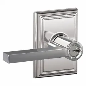 SCHLAGE F51A LAT 625 ADD Door Lever Lockset, Grade 2, Latitude/Addison, Bright Chrome, Different | CT9YJU 457K43