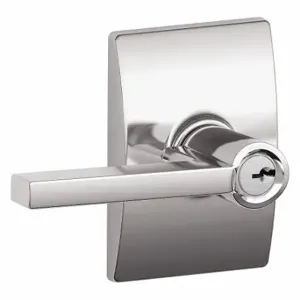 SCHLAGE F51A LAT 625 CEN Door Lever Lockset, Grade 2, Latitude/Century, Bright Chrome, Different | CT9YKC 49ZT29