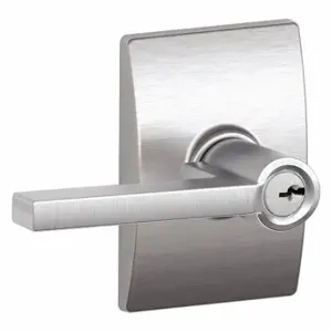 SCHLAGE F51A LAT 626 CEN Door Lever Lockset, Grade 2, Latitude/Century, Satin Chrome, Different | CT9YKL 49ZT30