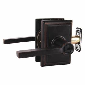 SCHLAGE F51A LAT 716 ADD Door Lever Lockset, Grade 2, Latitude/Addison, Antique Bronze, Different | CT9YJQ 457K44