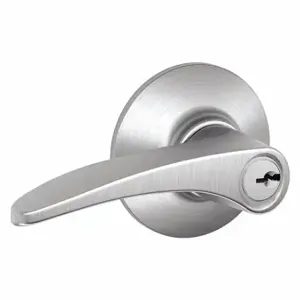 SCHLAGE F51A MNH 626 Door Lever Lockset, Grade 2, Manhattan, Satin Chrome | CT9YLG 45EH22