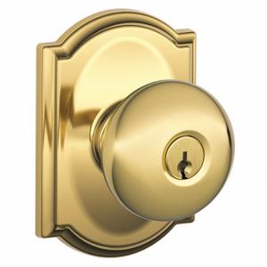 SCHLAGE F51A PLY 605 CAM Knaufschloss-Set, 2, Plymouth/Camelot, helles Messing, anders | CT9ZWE 49ZG53