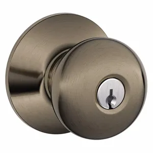 SCHLAGE F51A PLY 620 Knob Lock, 2, Plymouth, Antique Pewter, Different | CU2AEX 45EH32