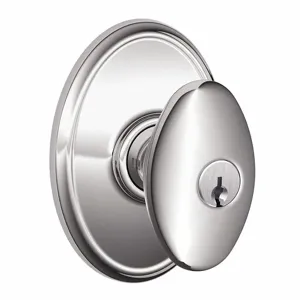 SCHLAGE F51A SIE 625 WKF Knob Lockset, 2, Siena/Wakefield, Chrome, Different | CT9ZYY 49ZG67