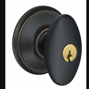 SCHLAGE F51A SIE 716 Knob Lock, 2, Siena, Antique Bronze, Different | CU2AFF 45EH37