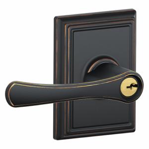 SCHLAGE F51A VLA 716 ADD Door Lever Lockset, Grade 2, Avila /Addison, Antique Bronze, Different | CT9XUJ 457K49