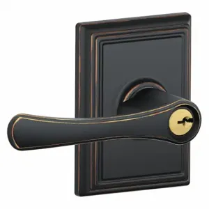 SCHLAGE F51A VLA 716 ADD Door Lever Lockset, Grade 2, Avila /Addison, Antique Bronze, Different | CT9XUJ 457K49