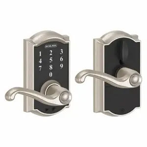 SCHLAGE FE695 CAM619FLA Electronic Lock, Entry, Touch Screen Keypad, Cylindrical Mounting, Zinc Alloy | CT9ZKA 457G29