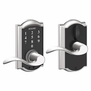 SCHLAGE FE695 CAM625ACC Electronic Lock, Entry, Touch Screen Keypad, Cylindrical Mounting, Zinc Alloy | CT9ZJH 457G31