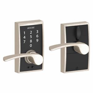 SCHLAGE FE695 CEN619MER Electronic Lock, Entry, Touch Screen Keypad, Cylindrical Mounting, Zinc Alloy | CT9ZJF 457G37